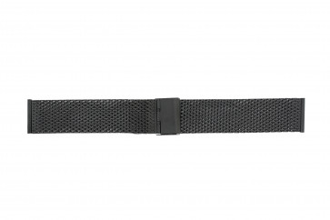 Horlogeband Universeel 22.3-ST-ZW Mesh/Milanees Zwart 22mm
